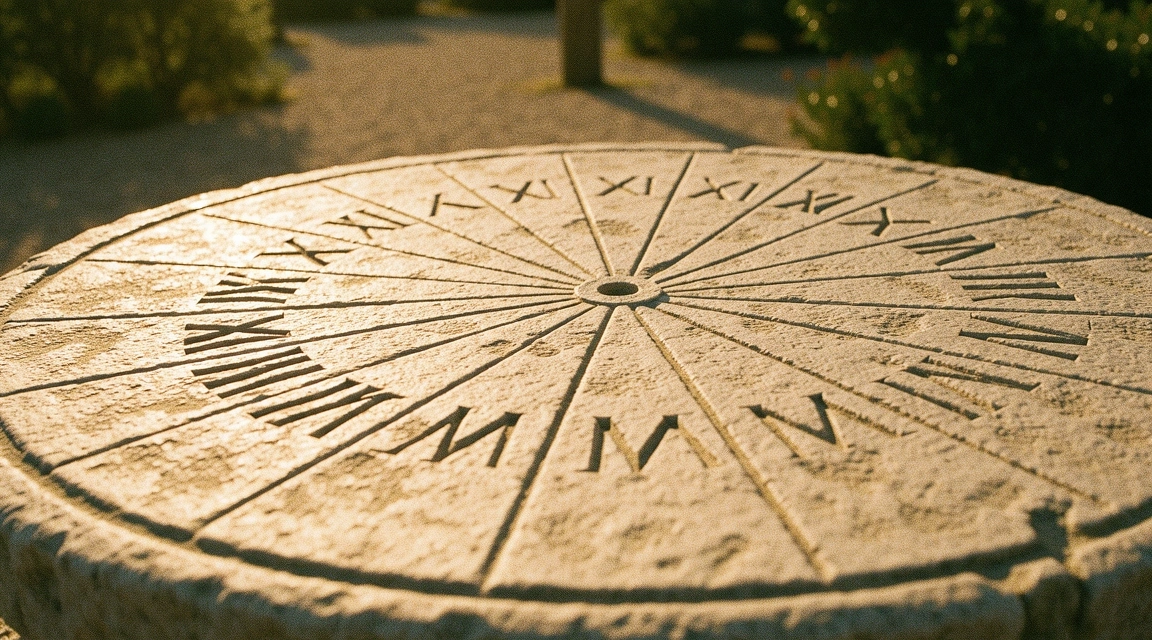 Stone sundial texture